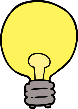 Bir insan tarafından çizilmiş karalama lambası.