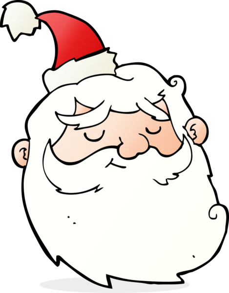 bir insan tarafından çizilmiş noel baba yüzü