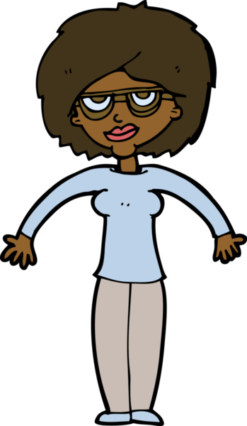 Bir insan tarafından çizilmiş omuz silken çizgi filmdeki kadın.