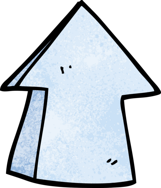 Bir insan tarafından çizilmiş karalama işaretli ok