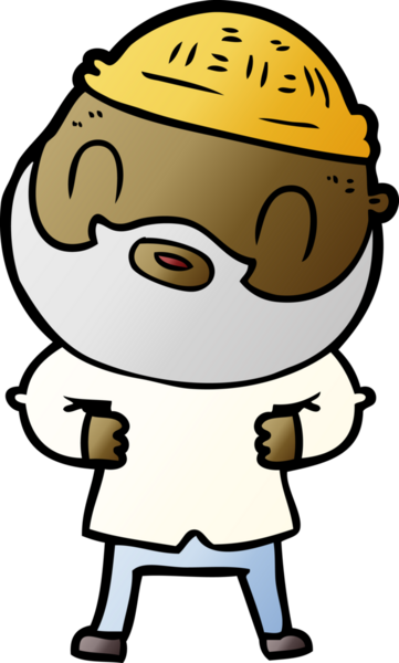 Bir insan tarafından çizilmiş sakallı bir adam.