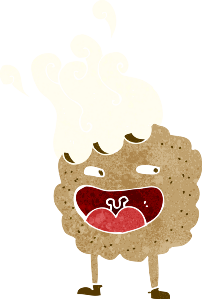 Bir insan tarafından çizilmiş kurabiye çizgi film karakteri