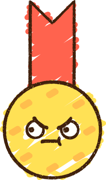 Bir insan tarafından çizilen Altın Madalya Tebeşiri