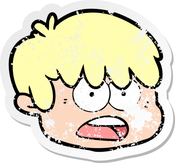 Bir insan tarafından çizilmiş karikatür erkek yüzü.