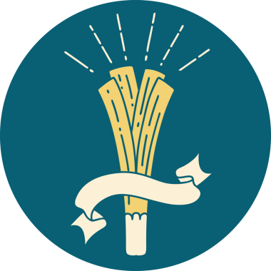 Bir insan tarafından çizilmiş dövme stili simgesi