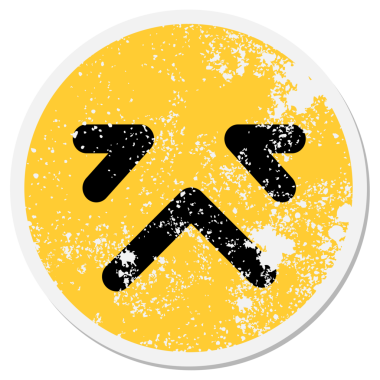 Bir insan tarafından çizilmiş yorgun bir yüz çemberi.