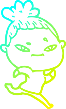 Bir insan tarafından çizilmiş bir karikatür kadın çizimi.