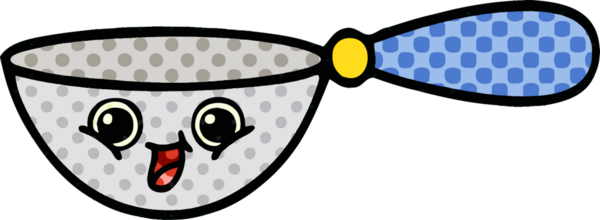 Bir insan tarafından çizilmiş bir kaşık çizgi romanı.