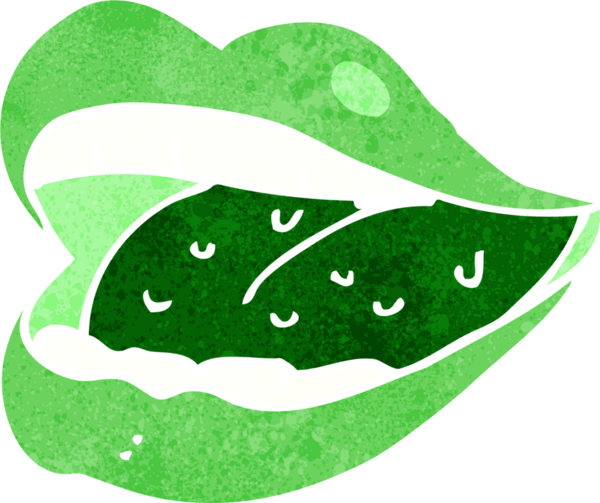 Bir insan tarafından çizilmiş gülümseyen cadılar bayramı ağzı.