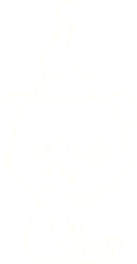 Bir insan tarafından çizilmiş Noel Ayısı Tebeşiri