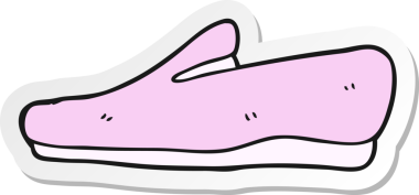 Bir insan tarafından çizilmiş karikatür terliğinin çıkartması.