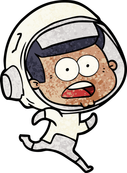 Karikatür bir insan tarafından çizilen astronotu şaşırttı.