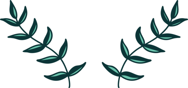 Bir insan tarafından çizilmiş yaprakların ikonik dövme şekli