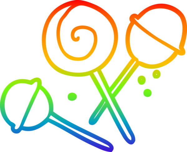 bir insan tarafından çizilmiş geleneksel bir lolipopun çizimi