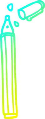 Bir insan tarafından çizilmiş bir karikatür ofis kalemi.