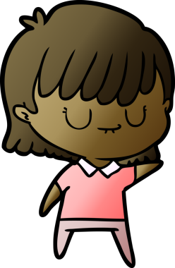 Bir insan tarafından çizilmiş karikatür kadın.