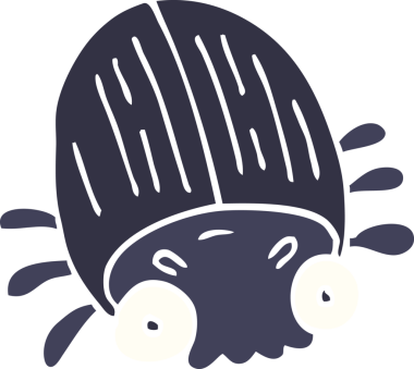 karikatür bir insan tarafından çizilmiş dev bir böcek