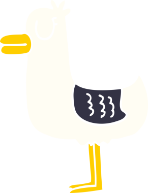 Bir insan tarafından çizilmiş karalama deniz martısı.