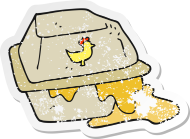 Bir insan tarafından çizilmiş yağlı bir çizgi filmin gerilimli yapıştırması.