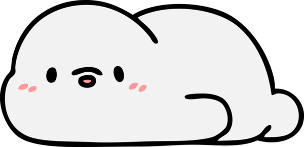 Bir insan tarafından çizilmiş küçük bir fok karikatürü.