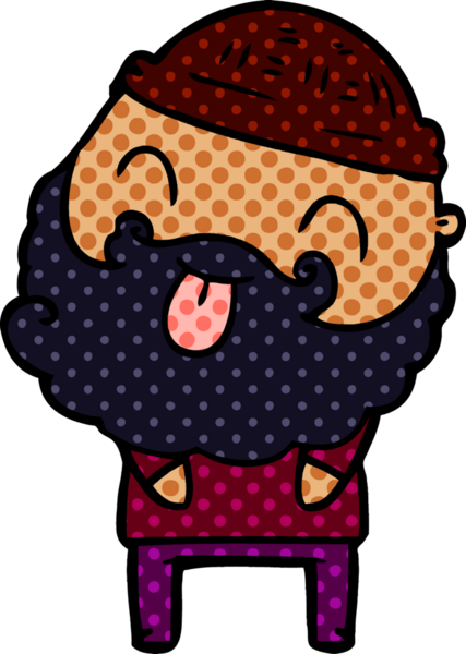 Bir insan tarafından çizilmiş sakallı bir adam.