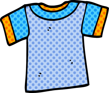 bir insan tarafından çizilmiş karikatür tişörtü