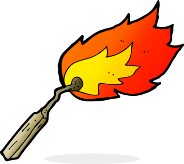 Bir insan tarafından çizilmiş karikatür yakma kibriti