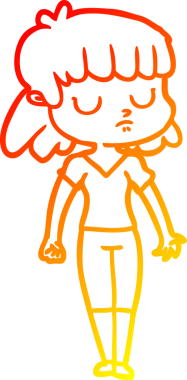 Bir insan tarafından çizilmiş bir çizgi film karakterinin sıcak çizgi çizimi