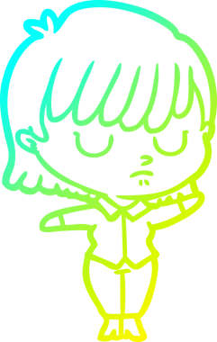 Bir insan tarafından çizilmiş bir karikatür kadın çizimi.