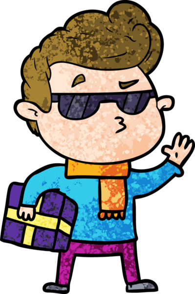 Bir insan tarafından çizilmiş havalı bir çizgi film.