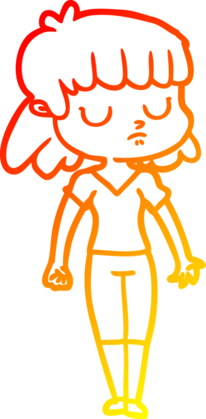 Bir insan tarafından çizilmiş bir çizgi film karakterinin sıcak çizgi çizimi