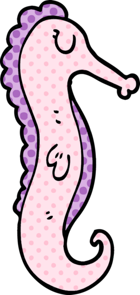 Bir insan tarafından çizilmiş karalama deniz atı.