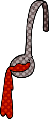 Bir insan tarafından çizilmiş yemek kepçesi.