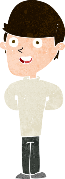 Bir insan tarafından çizilmiş mutlu bir adam.