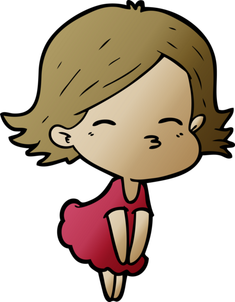 Bir insan tarafından çizilmiş karikatür kadın.