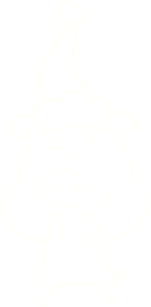 Bir insan tarafından çizilmiş Noel Domuz Tebeşiri