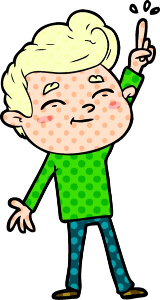 Bir insan tarafından çizilmiş mutlu çizgi film adamı.