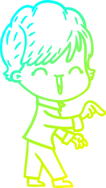 Bir insan tarafından çizilmiş gülen bir karikatür çizimi.