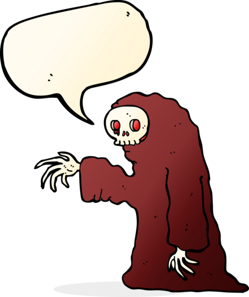 Bir insan tarafından çizilmiş bir konuşma baloncuğu olan tuhaf bir cadılar bayramı kostümü.