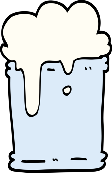 Bir insan tarafından çizilmiş karalama tarzı köpüklü içecek.