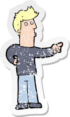 Bir insan tarafından çizilmiş garip bir çizgi filmin gerilimli çıkartması.