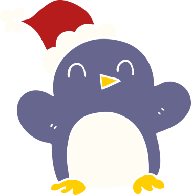 Bir insan tarafından çizilmiş bir karalama Noel pengueni.