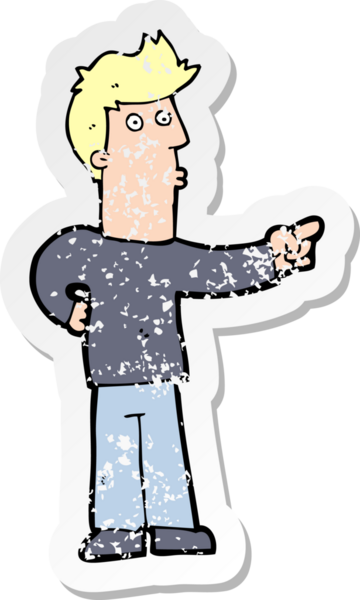 Bir insan tarafından çizilmiş garip bir çizgi filmin gerilimli çıkartması.