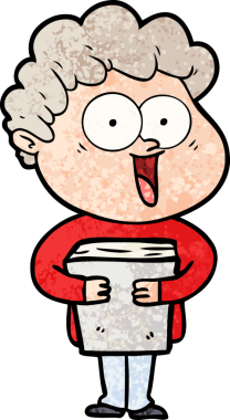 Bir insan tarafından çizilmiş mutlu bir adam.