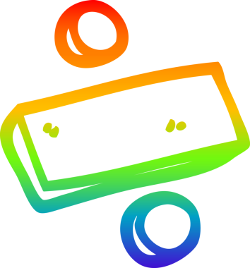 gökkuşağı gradyan çizgi çizgi çizimi bir insan tarafından çizilmiş bölme sembolü