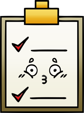 Bir insan tarafından çizilmiş bir kontrol listesinin gölgelendirilmiş çizimi