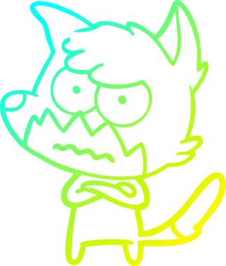 Bir insan tarafından çizilmiş bir çizgi filmin soğuk gradyan çizimi.