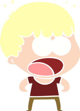 Düz renkli çizgi film bir insan tarafından çizilmiş.