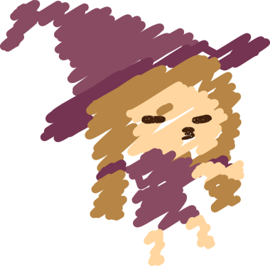 Bir insan tarafından çizilen Cadı Seyahat Tebeşiri