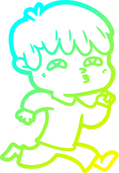 Bir insan tarafından kafası karışmış bir çizgi film karakterinin soğuk çizgi çizimi